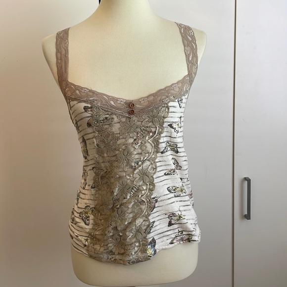 REWIND Size Small Tank Lace and‎ Butterflies - Picture 2 of 9
